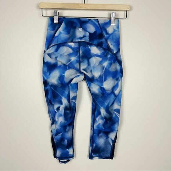 Lululemon Train Times Crop 17" Mini Blush Blossom Alpine White Midnight Navy 4 - Picture 8 of 9